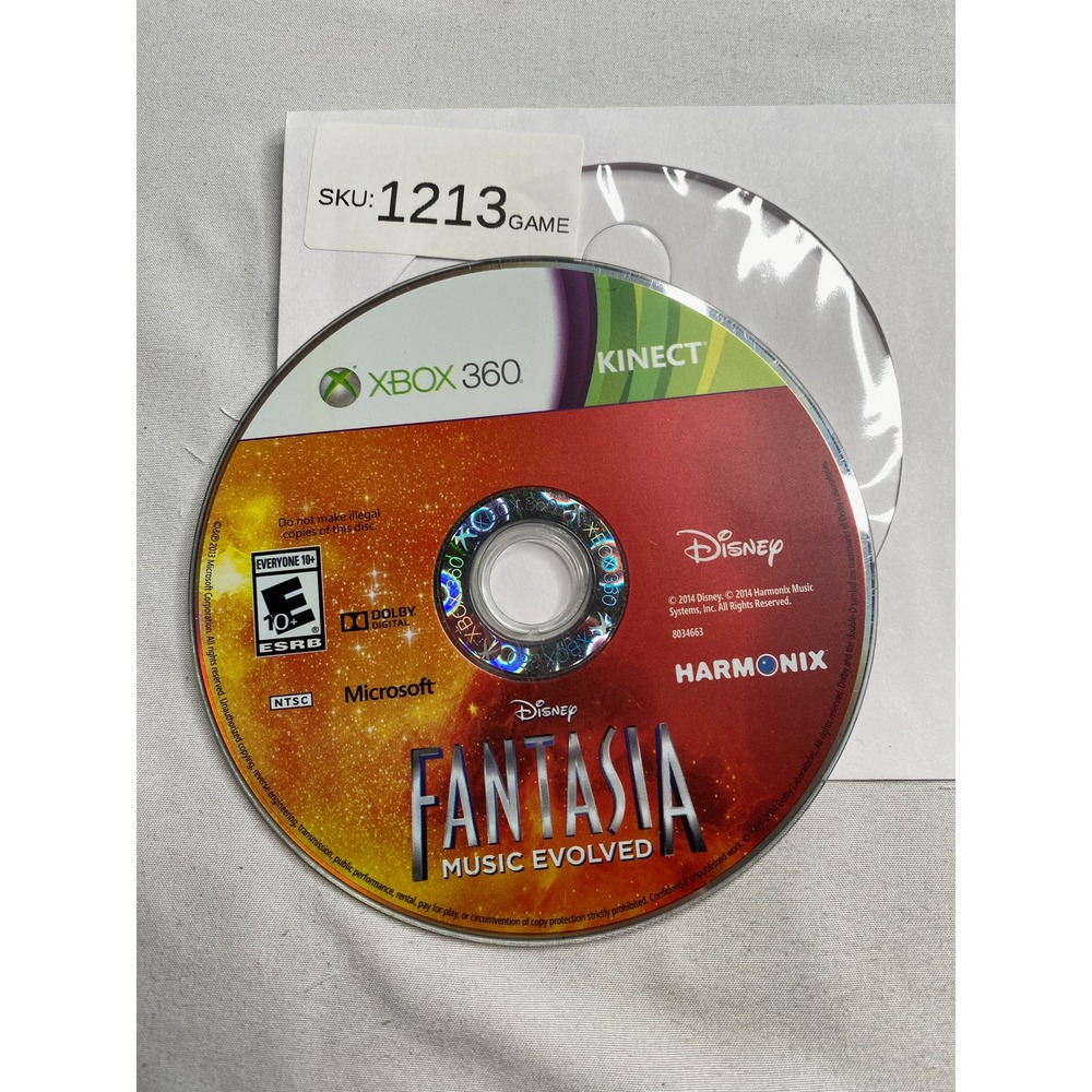 Disney Fantasia Music Evolved Xbox 360 Kinect Rhythm